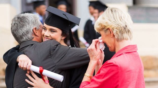 Family Celebrates College Graduation